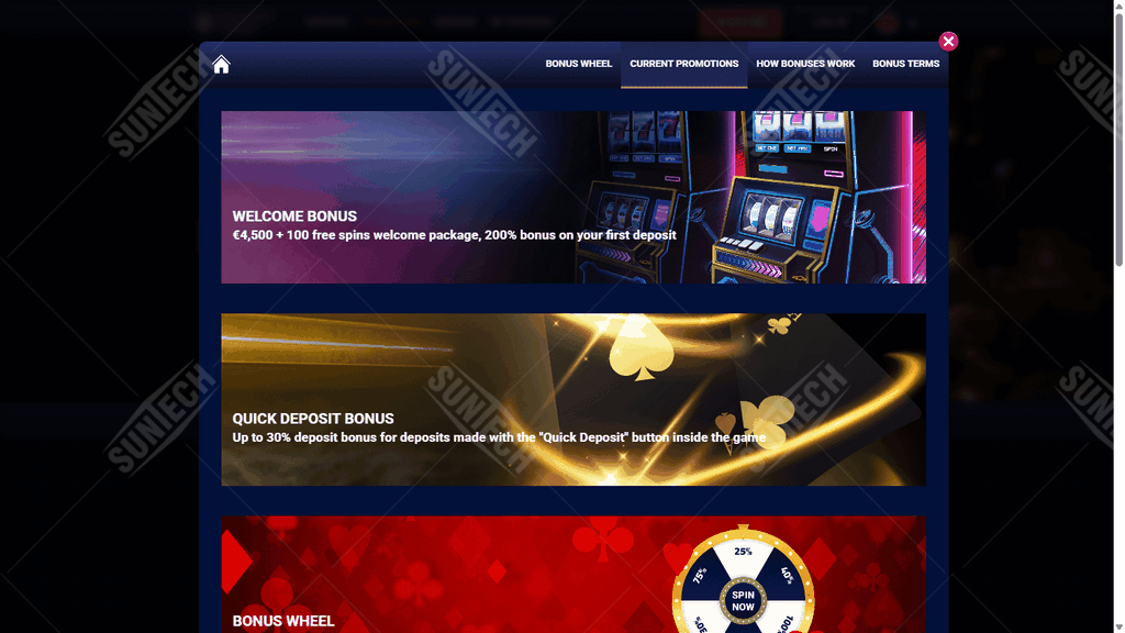Bonus et utilisations du casino Wild Dice
